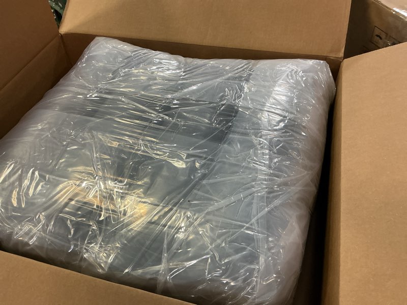 Condition photo showing New/Like New for geelin 4 pcs outdoor patio chair cushion thick high back adirondack chair cushion tufted weather & fade resistant anti-slip outside rocking chairs pads with ties, 44 x 19 x 4 inch (dark gray) dark gray 4