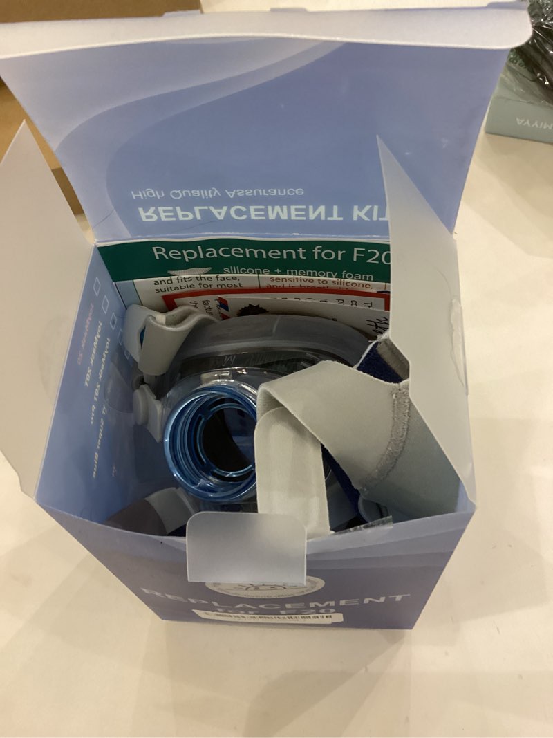 Condition photo showing Good Condition for Replacement Full Face CPAP Mask Headgear Set for ResMed Airtouch F20 & Airfit F20, Highlights Secure Seal & Leak-Free with Latest Brown Memory Foam - F20 Mask Medium Accessories Supplies (No Elbow)