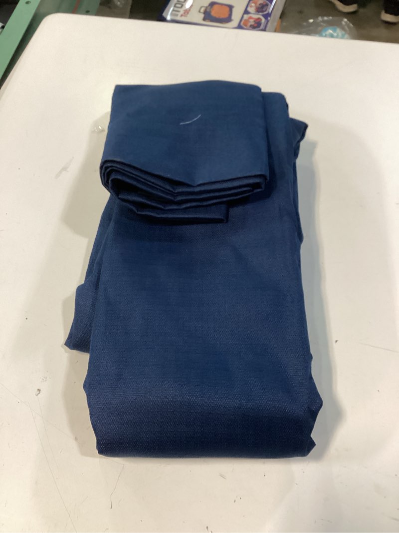 Condition photo showing Good Condition for mainstays textured solid blackout grommet curtain panel pair, set of 2, navy, 37" w x 84" l