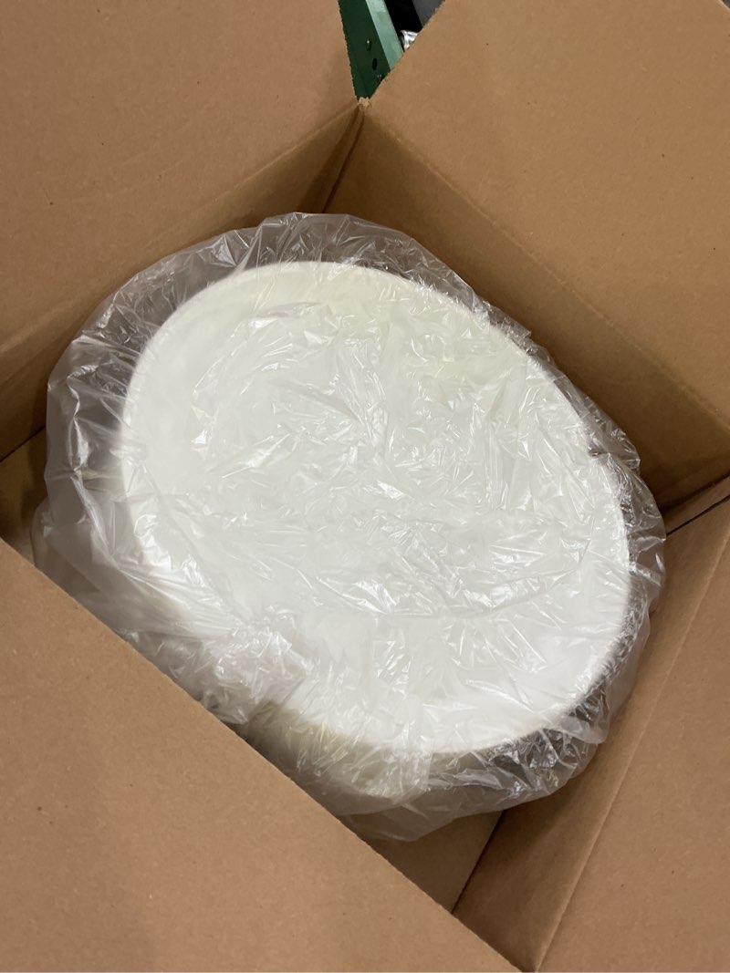 Condition photo showing New/Like New for hioasis 24 pack plastic serving bowls 128oz white plastic bowls heavy duty disposable serving bowls for party snack & salad & candy & bar buffet