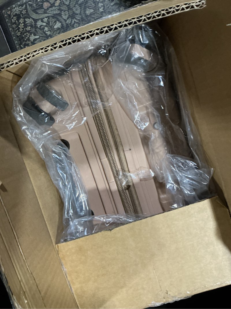 traveler's choice pagosa indestructible hardshell expandable spinner luggage, latte beige, 22-inch c