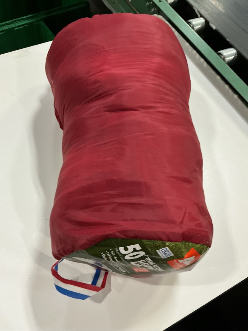 Condition photo showing As Is for ozark trail 50 f rectangular sleeping bag