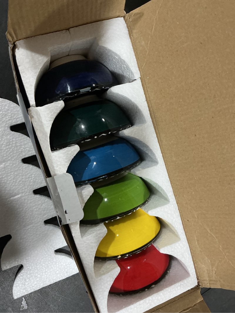 Condition photo showing New/Like New for Ceramic Small Dipping Bowls Set of 6, 3.5 Oz Soy Sauce Dish, Handmade Charcuterie, Colorful Pinch, Dishwasher & Microwave Safe, 3.2'' Mini (SULTAN'S GARDEN)