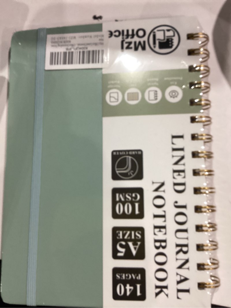 Condition photo showing Good Condition for Lined Journaling Notebook for Women, A5 Spiral Notebook with 100gsm Thick Paper, 70 Sheets / 140 Pages, Notebooks for Work, Journals, Notes, Bible Study, and Daily Use Sage Green A5 | 5.83" x 8.27"
