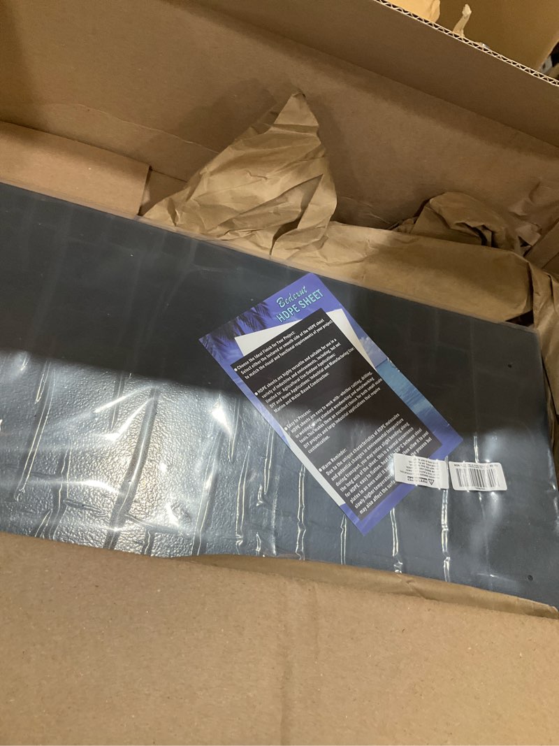 Condition photo showing Good Condition for hdpe sheet 1/2" thick 12" x 36", high density polyethylene plastic board, textured & smooth finish solid panel, 0.5" thick hdpe block –perfect for marine, diy home projects and easy machining - black 12" x 36" black 1