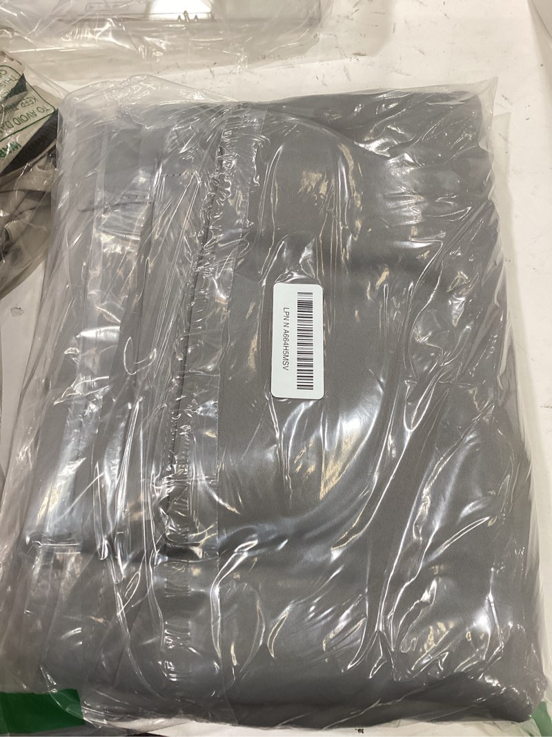 Condition photo showing Good Condition for Blackout Curtains 84 Inch Length 2 Panels Set, Black Out Curtains for Bedroom 84 Inch Long, Rod Pocket Energy Saving Room Darkening Drapes for Living Room Window Light Grey(W52 x L84) Blackout | Light Grey 52"W x 84"L (Pack of 2)