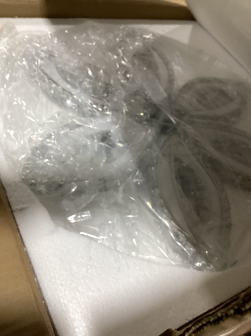 Condition photo showing Good Condition for CLAIRDAI 20" Modern Crystal Chandelier, Flower Led Chandelier with K9 Crystal Acrylic, Cool White 6500K, 20" x 20" x 3.1" for Living Room