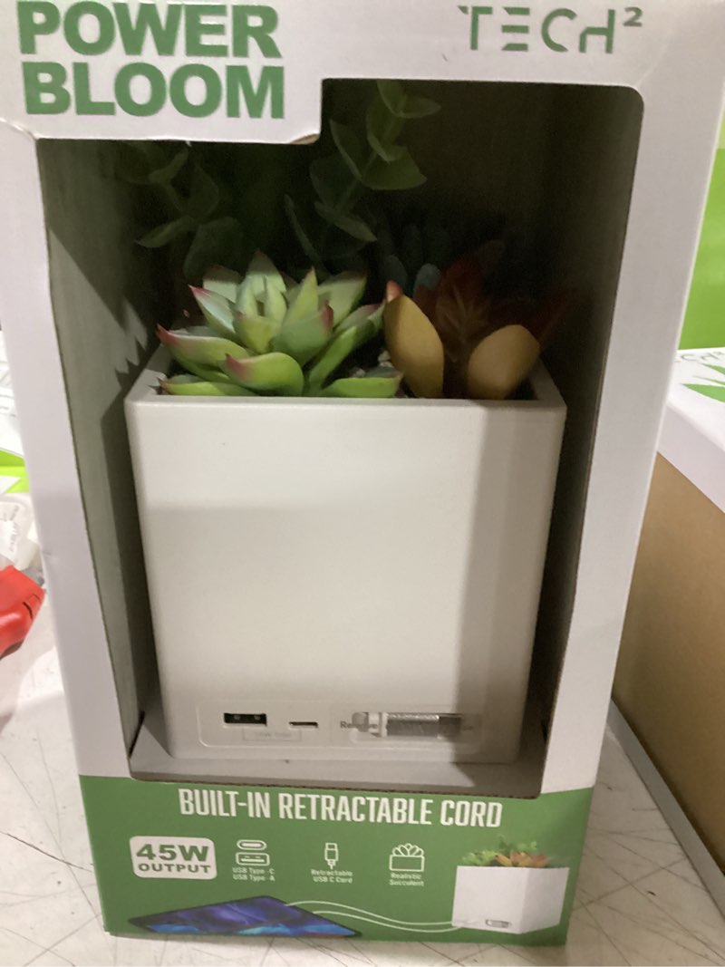 Condition photo showing Good Condition for tec-h2 power bloom charging decorative plant with built-in retractable usb-c cable