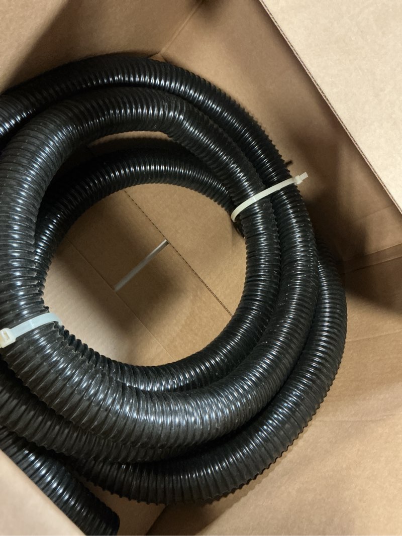 Condition photo showing Good Condition for pond tubing 2” × 20ft- black corrugated flexible pvc hose, kinkproof & strong for garden ponds, waterfall sump pump pond hose 2" id 20 ft
