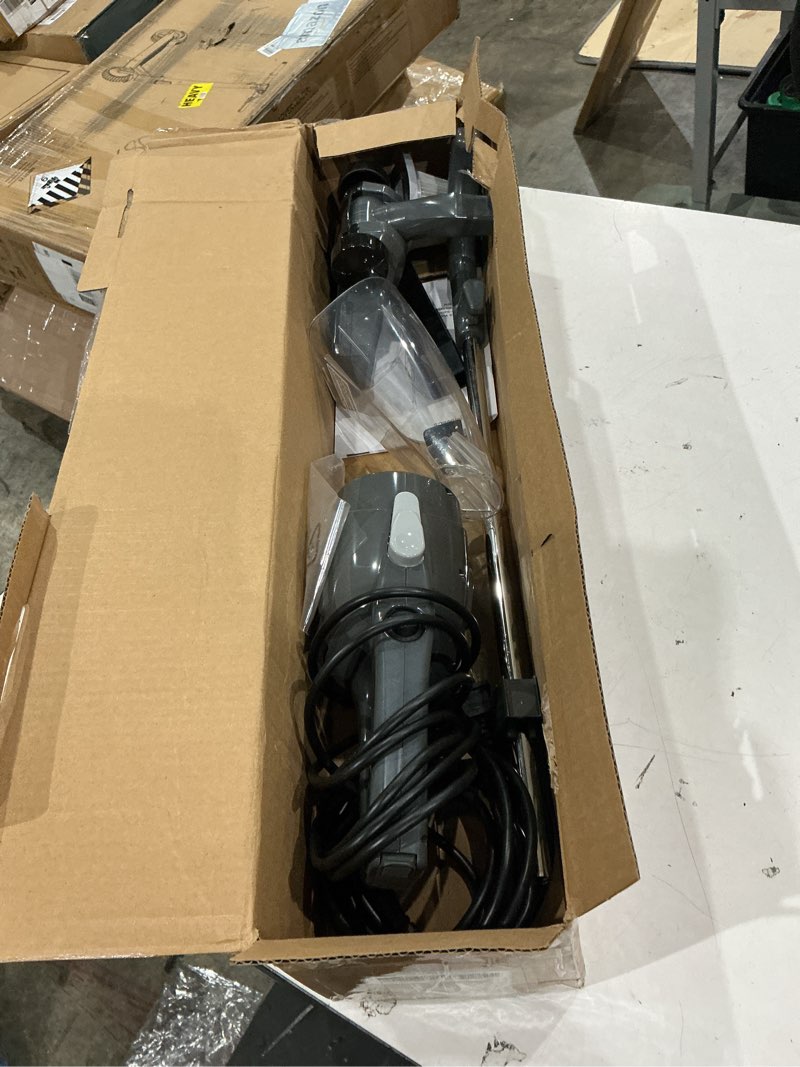Condition photo showing As Is for amazon basics 2-in-1 corded stick vacuum cleaner, converts to handheld, lightweight (3.9 lbs), with washable filter, crevice tools, 0.5l dust cup, self-standing, 19.7-ft cord, 300w, black vacuum cleaner only