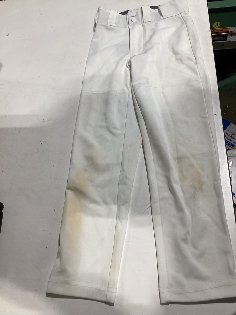 Condition photo showing As Is for under armour boys' utility baseball pant medium (100) white / / black