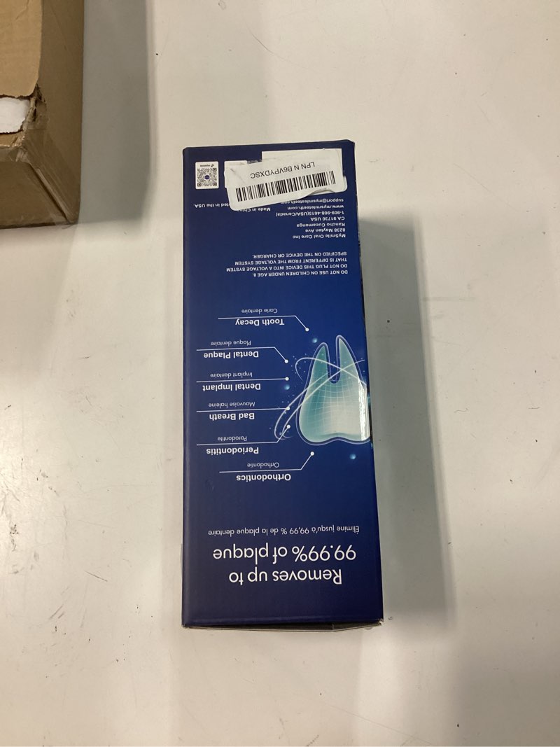 Condition photo showing New/Like New for mysmile lp221 cordless water flossers for teeth with uvc light sanitizer and oled display, 335ml 4 modes water teeth cleaner picks for teeth cleaning and water flossing (midnight black) 11.33 fl oz (pack of 1) midnight black