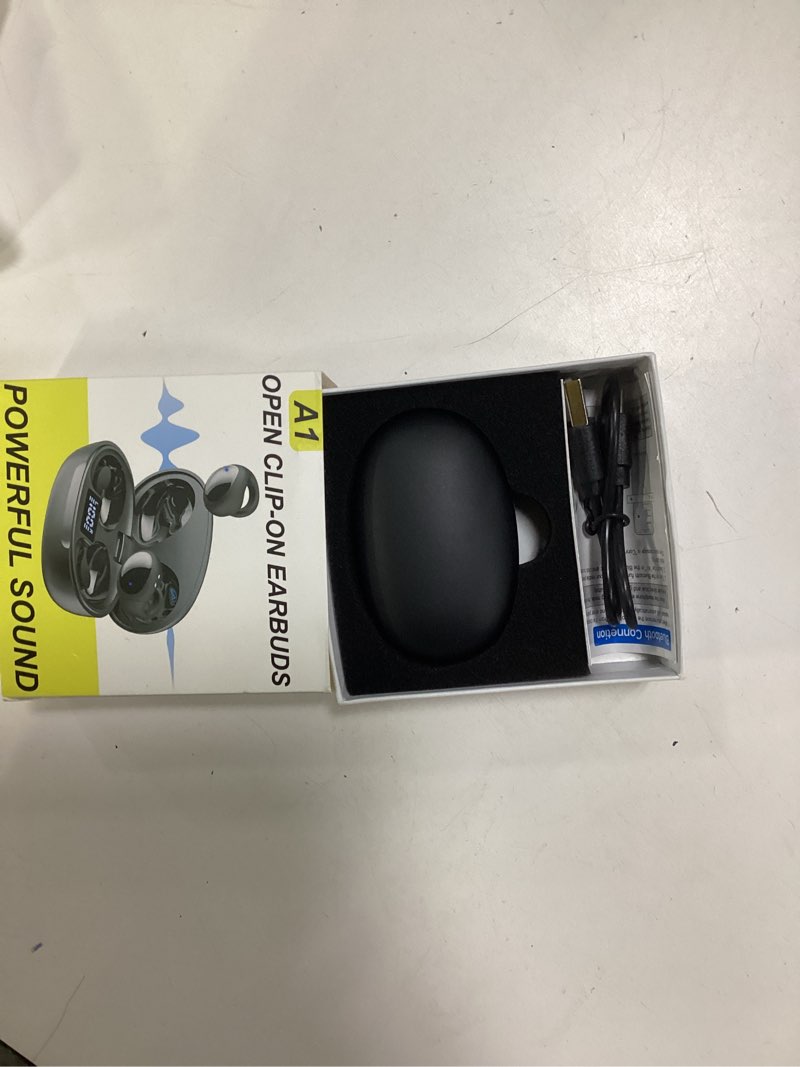 Condition photo showing New/Like New for Open Ear Earbuds,Clip on Earbuds,Sport Bluetooth Headphones,with Dual Digital Display?IPX7 Waterproof Design ?44H Playtime?for Workouts and Running Blcak
