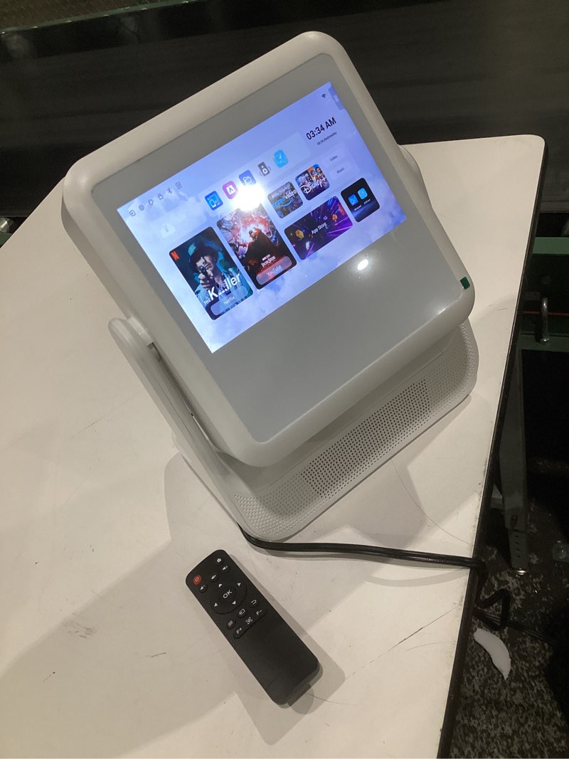 Condition photo showing Good Condition for projector-4k with wifi and bluetooth: [touchscreen/800 ansi/touch control/built-in apps] outdoor-projector, portable-movie-smart-projector, a2pro 1080p home-ceiling-proyector 180° stand/300" display