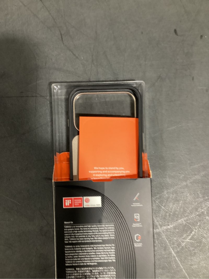 Condition photo showing Good Condition for torras organic leather for iphone 17 pro case with stand, fit for magsafe, 360 spin kickstand with camera control, premium leather durable stylish q3 vegskin for iphone 17 pro phone case, deep blue deep blue for iphone 17 pro 6.3''