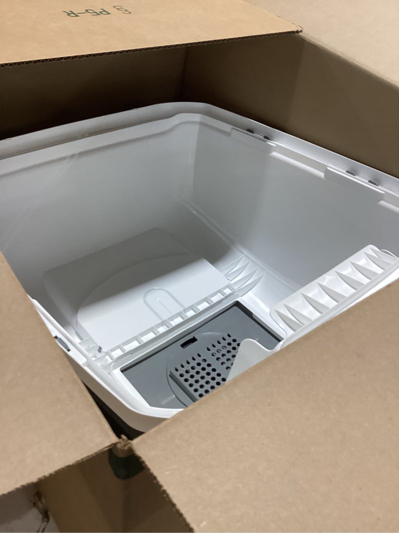 Condition photo showing Good Condition for catit airsift jumbo hooded litter pan, warm gray/white - privacy and easy access for cleaning - ideal for larger or multiple cat households