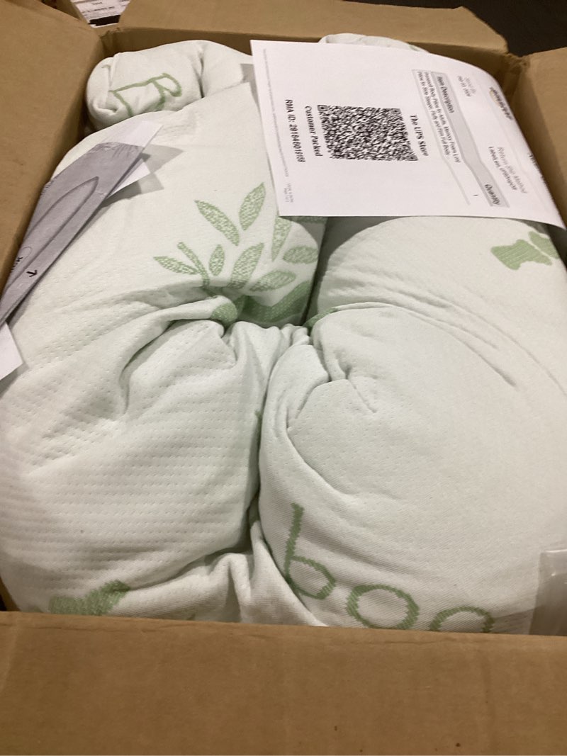 Condition photo showing Good Condition for primesoft body pillow for adults, memory foam long pillow for side sleeper, fluffy and firm full body pillow with removable pillowcase,adjustable filling,20×54 inch,green