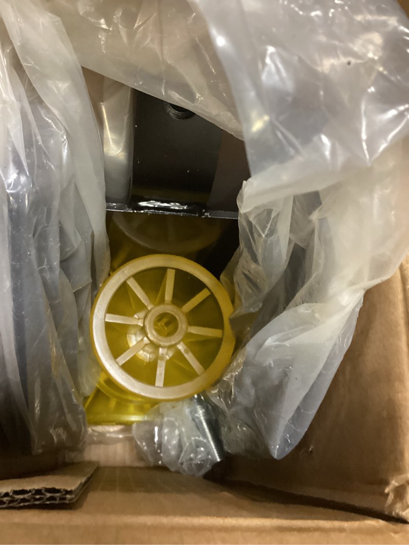 Condition photo showing Good Condition for well pump pulling & installing assist tool, rollers for wire, cable, poly pipe, flexible pipe, pulling well pump the easy way, sits on top of the well casing to assist pulling two rollers