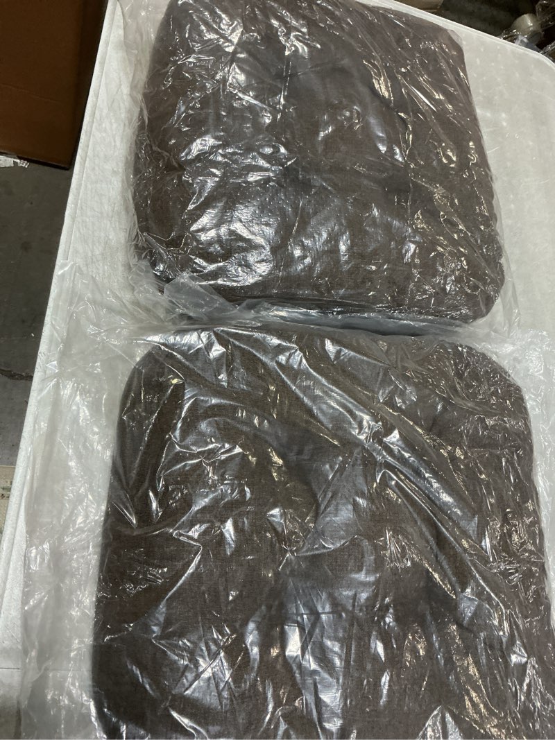 Condition photo showing Good Condition for baibu Set of 2 Dining Chair Cushions, Dual-Layer Patent Design Memory Foam Kitchen Chair Cushions, Non-Slip Seat Pads with Ties, 16.5 x 16.5 x 3.5in, 2 Pack, Dark Brown Dark Brown 2 Count (Pack of 1)