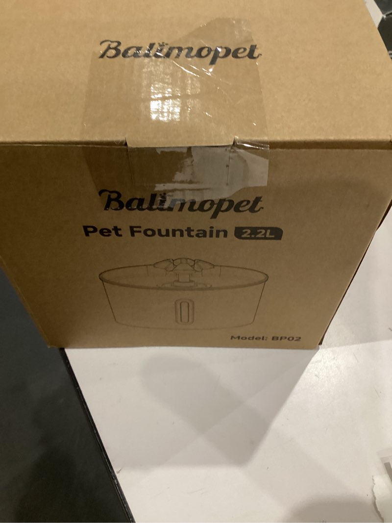 Condition photo showing New/Like New for Cat Water Fountain Stainless Steel - 74oz/2.2L Pet Gift Dog Water Dispenser Automatic Silent Cats Dispenser for Drinking Indoor Metal Kitty Spout Fountains with 3 Filters & 3 Sponges Cat Dogs Gifts 2.2L+3Filters+3Sponges