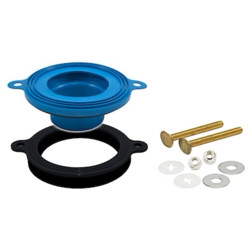 Condition photo showing As Is for fluidmaster better than wax 5.5-in blue rubber toilet gasket