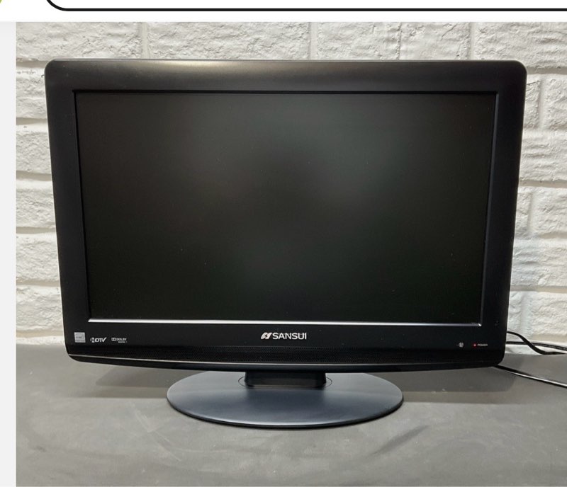 sansui hdlcd1955a 19" 720p hd lcd television tv no remote camping gaming travel