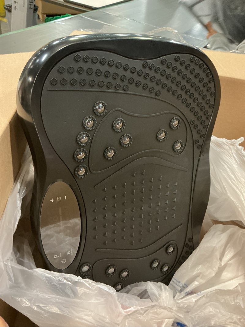 Condition photo showing As Is for Vibration Plate Exercise Machine, 130 Levels Full Body Workout Vibrating Plate for Lymphatic Drainage Weight Loss, 450 Lbs Capacity Shake Fitness Platform with Resistance Bands Bluetooth for Women Men