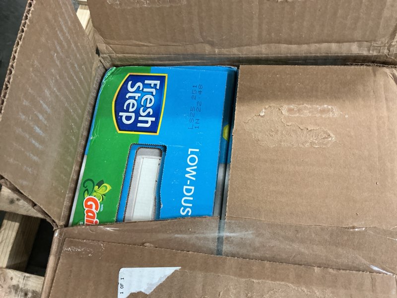 Condition photo showing New/Like New for Fresh Step Advanced Clumping Litter with Febreze Freshness with Gain Scent, Fights Odor on Contact, 37 lbs. (2 x 18.5 lb. Box) (Package May Vary)
