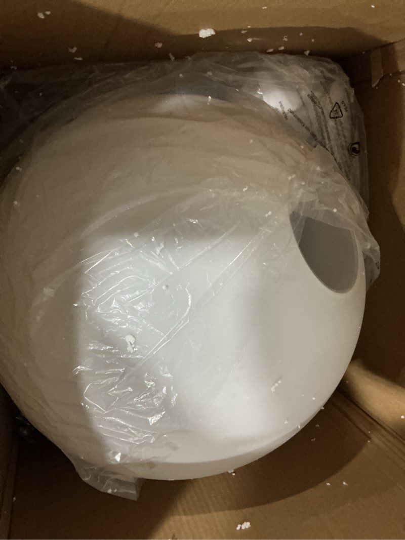 Condition photo showing As Is for 20" mid-century modern hanging orb pendant light,hanging light fixture black finished with milk glass lampshade for dining room bedroom kitchen island stairwell