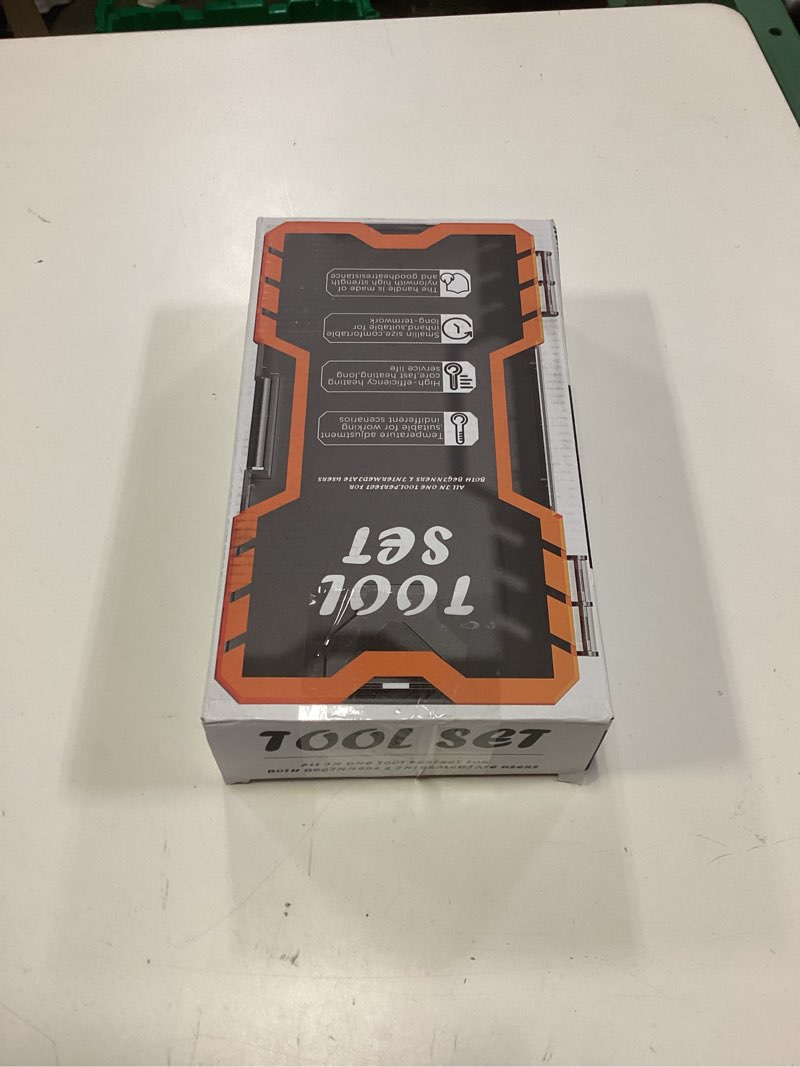 Condition photo showing New/Like New for soldering iron premium kit, 60w soldering gun with ceramic heater, 12-in-1 soldering tool, adjustable temperature 200 to 450°c, includes soldering iron tip, solder wire, pump and paste ?orange
