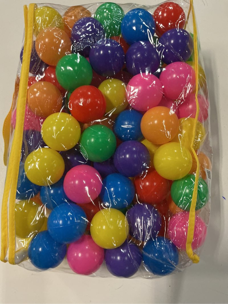 Condition photo showing Good Condition for ball pit balls phthalate free bpa free crush proof plastic - 7 bright colors in reusable play toys for kids with storage bag 100 balls, 7 colors
