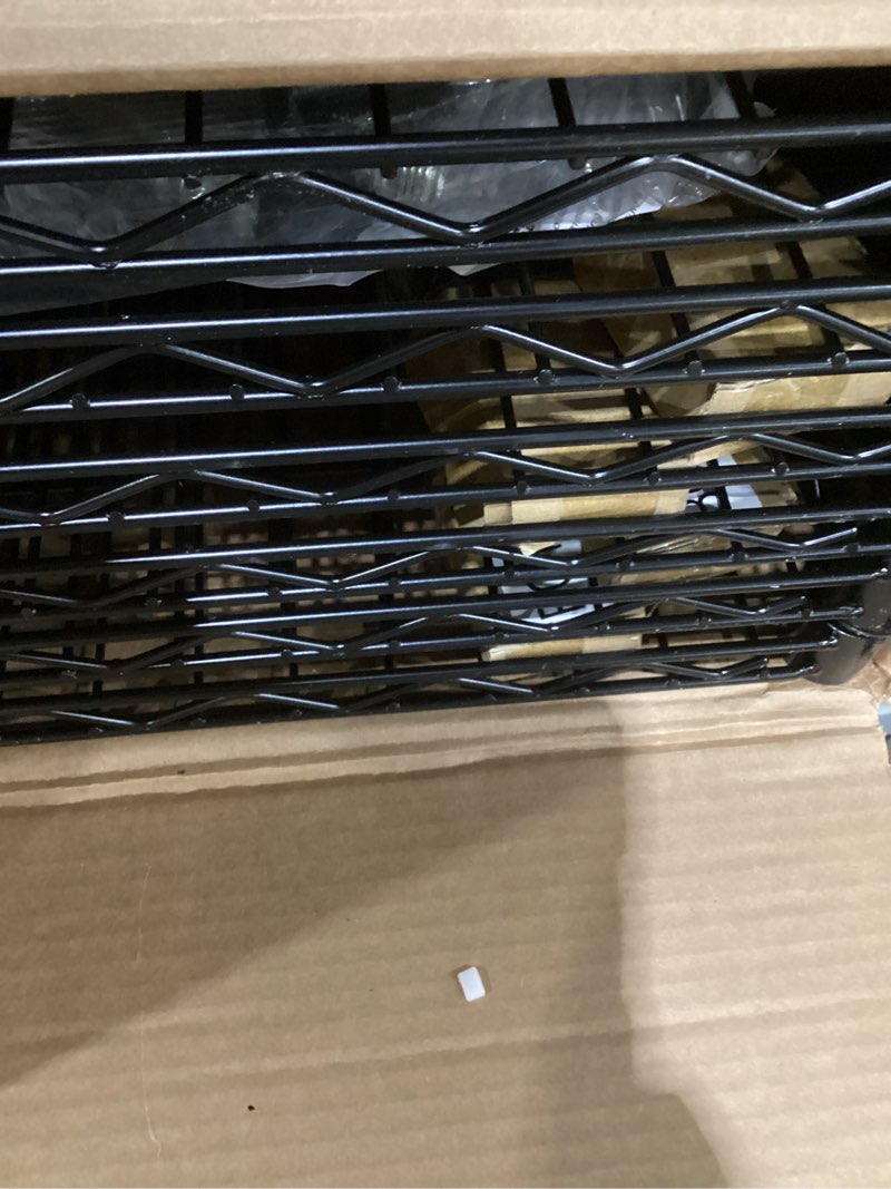 Condition photo showing New/Like New for YNN Storage Shelves,2100Lbs 6 Tier Heavy Duty Metal Rolling Shelving Unit with Wheels & 8 Hooks, Adjustable Garage Wire Rack for Kitchen, Bathroom,Industrial,Pantry(36" W x 14" D x 72" H,Black) 6-tiers Black