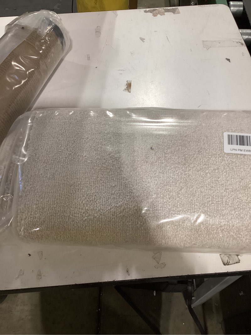 Condition photo showing Good Condition for JONATHAN Y Haze Solid Low-Pile Ivory Runner Rug 2x10, Coastal,Bohemian,Minimalist,Classic, Easy-Cleaning for Living Room,Bedroom,Kitchen,Pet Friendly,Non-Shedding (SEU100D-210) Ivory 2' x 10' (Runner)