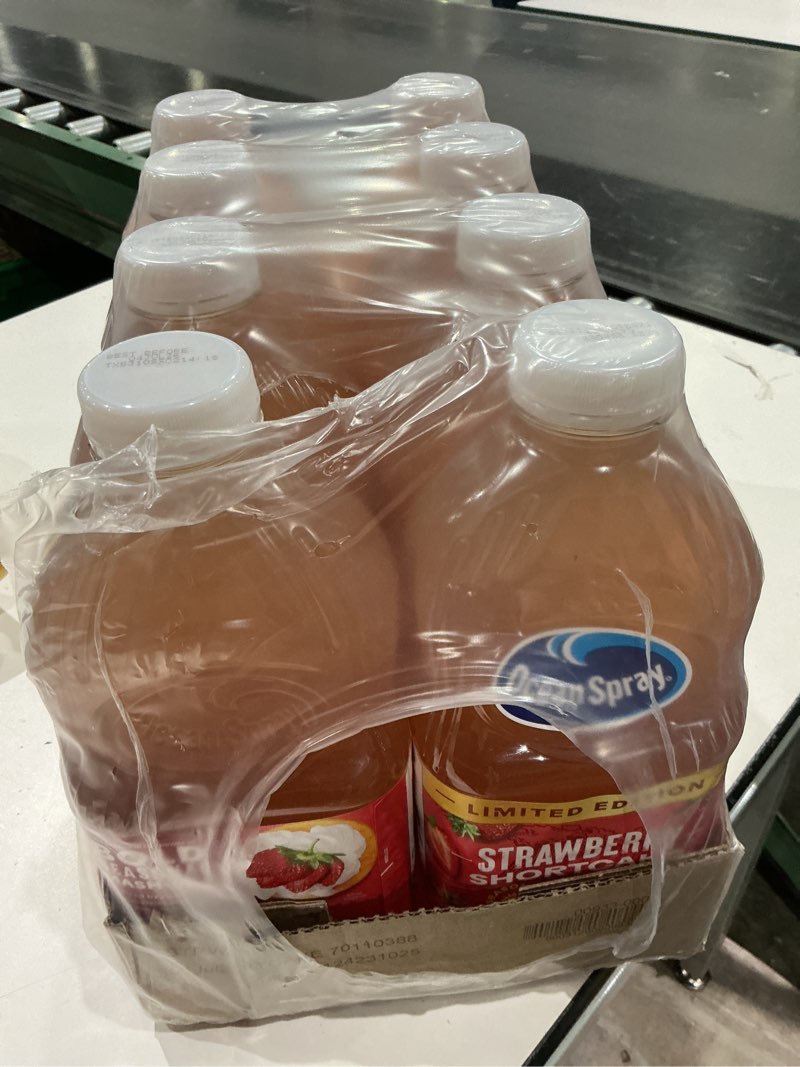 Condition photo showing As Is for ocean spray® strawberry shortcake juice drink 60 fl oz bottle 8 packs 