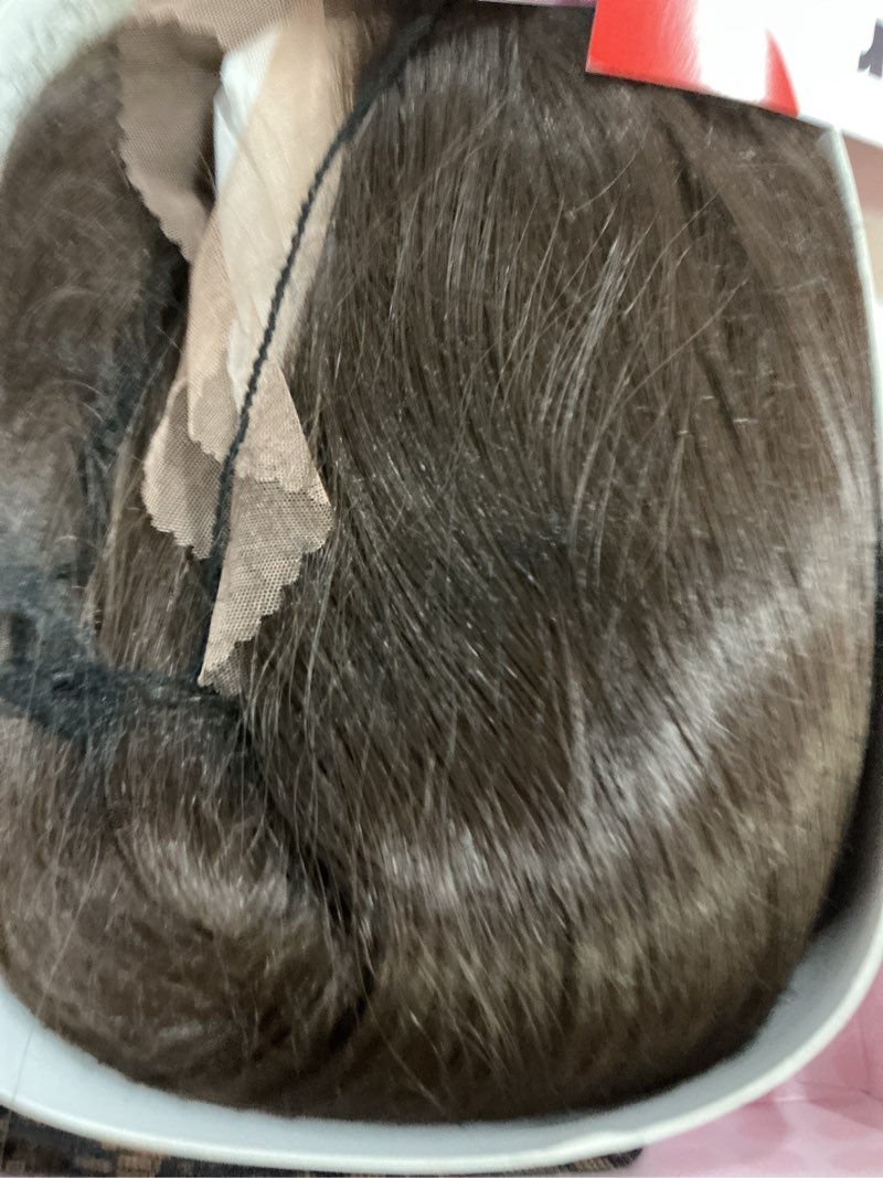 Condition photo showing Good Condition for Chocolate Brown Lace Front Wig, 13x4 Synthetic Lace Wigs Pre Plucked 26inch Long Straight Glueless Dark Brown Wig For Black Women Beginner Friendly Suitable For Everyday Wear 26 Inch Dark Brown