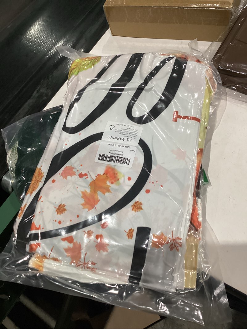 Condition photo showing New/Like New for Bonsai Tree Fall Shower Curtain Set 4, Fall Bathroom Decor, Gnome Bathroom Shower Curtain Sets with Rugs, Autumn Truck Bath Curtains Set Orange Set4 72"W x 72"L (Pack of 4)