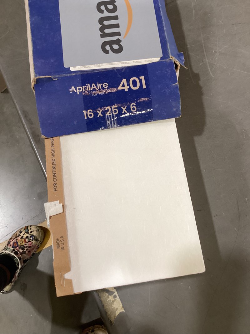Condition photo showing Good Condition for aprilaire 401 replacement furnace filter for aprilaire 2400, space-gard 2400 whole-house air purifiers - merv 10, 16x25x6 air filter (pack of 1) air filter 16" x 25" x 6" (pack of 1)