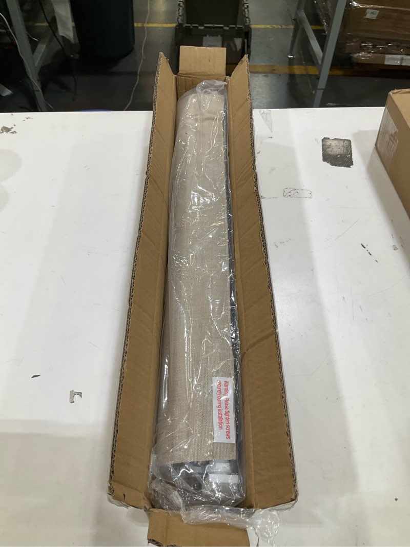 Condition photo showing Good Condition for unishades 100% blackout no tools no drill cordless roman shades for windows, size 22 3/4" w × 60" h (for windows 23" w × 60" h) blackout - beige blackout - beige 23" w × 60" h
