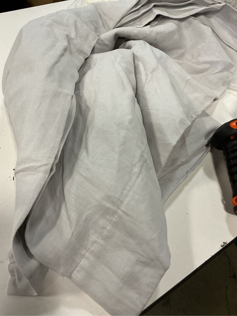 Condition photo showing Good Condition for european linen room darkening curtain color cloud