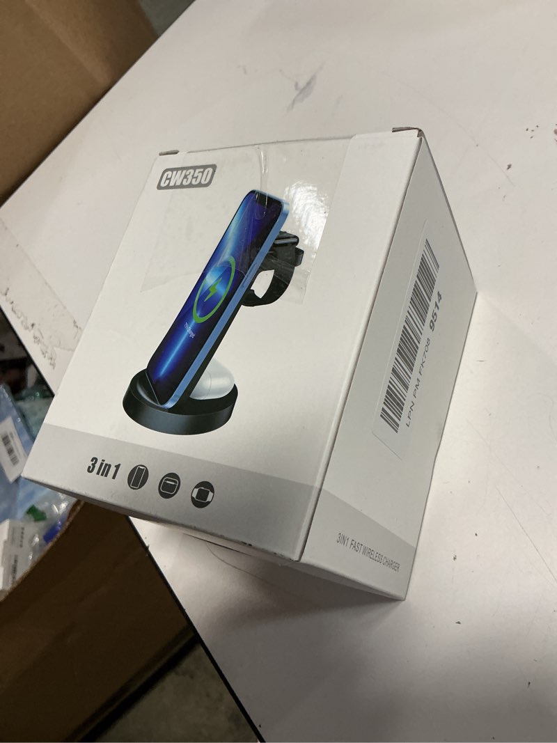 Condition photo showing New/Like New for Anlmz 3 in 1 Charging Station for iPhone, Wireless Charger for iPhone 17 16e 16 15 14 13 12 11 X Pro Max & Apple Watch - Wireless Charging Station for AirPods 4 3 Pro Black