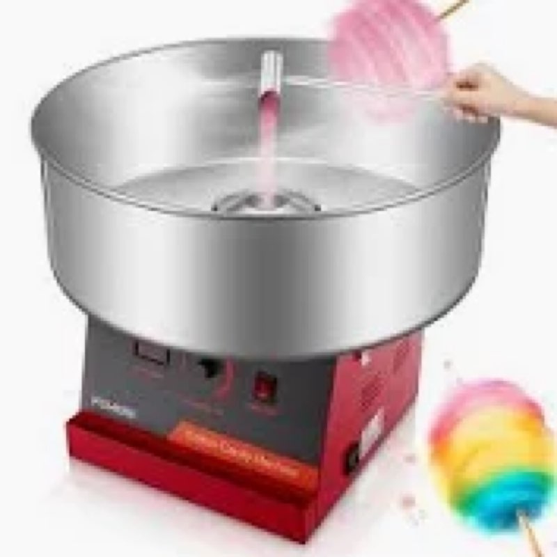 FOHERE Cotton Candy Machine Commercial, 1000W Cotton Candy Maker, Easy Use with 15 inch Stainless St