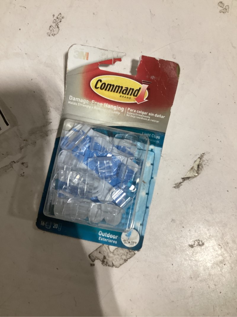 Condition photo showing Good Condition for Command Outdoor 16 -Pack Clear Adhesive Light Clips ( 0.1-lb Capacity)