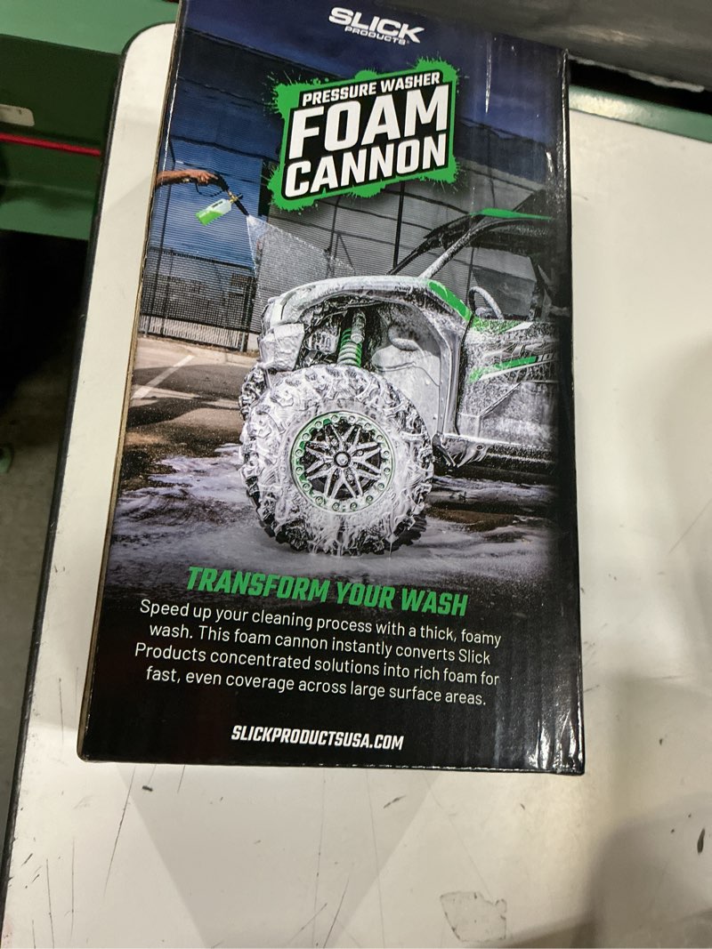Condition photo showing Good Condition for slick products pressure washer foam cannon