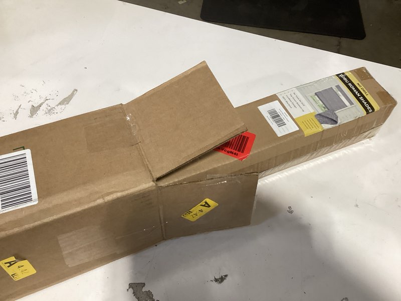 unishades no drill top down bottom up roman shades for windows, 28" w x 64" h, beige