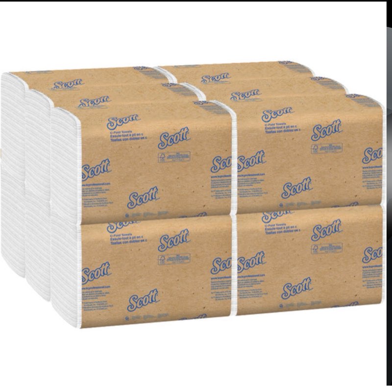 Scott Essential C-Fold Towels  Absorbency Pockets  10 1/8X13 3/20  white  200/Pack  12 Pk/Ct