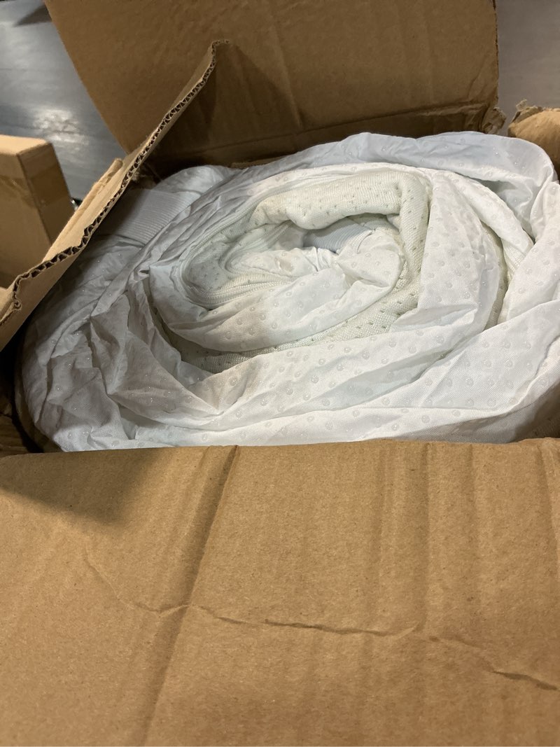 Condition photo showing Good Condition for hombys memory foam massage bed mattress topper with cooling rayon derived from bamboo cover, lash bed table mattress topper with elastic bands, cushion only, white, 73" x 29" 73" x 29" white