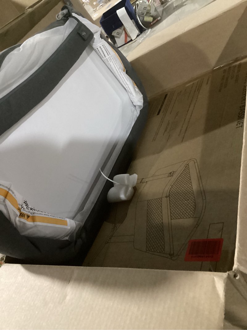 Condition photo showing As Is for Baby Delight Beside Me Dreamer Bassinet | Bedside Sleeper | 6-Position Height Adjustment | Charcoal Tweed