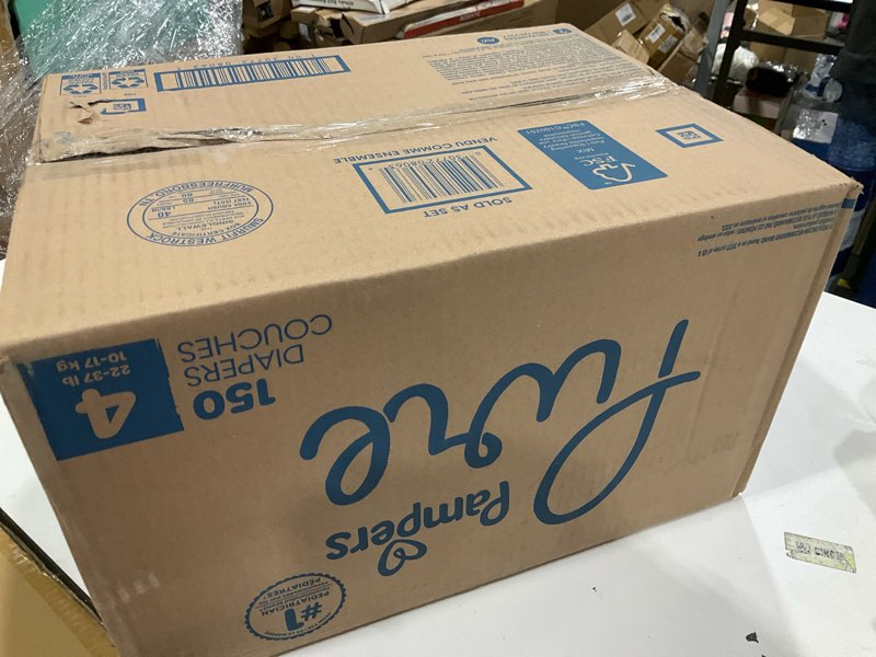 Condition photo showing New/Like New for Pampers Baby Diapers - Pure Protection - Size 4, 150 Count, for up to 100% Leakproof, Premium Plant-based Skin Protection