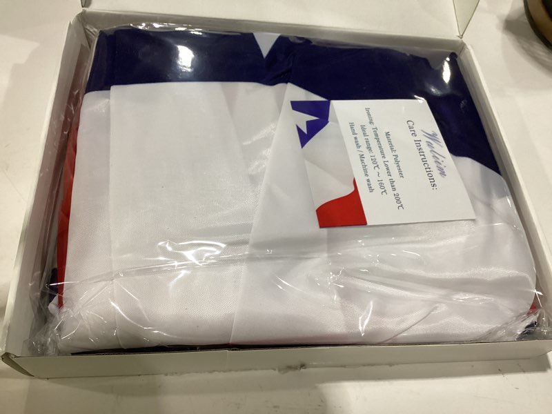 Condition photo showing Good Condition for 3x6 ft american pleated fan flag - 2 pack | durable polyester 210d usa bunting flags | patriotic fourth of july usa banners, vibrant patriotic design, fade-resistant, us half fan bunting flag decoration