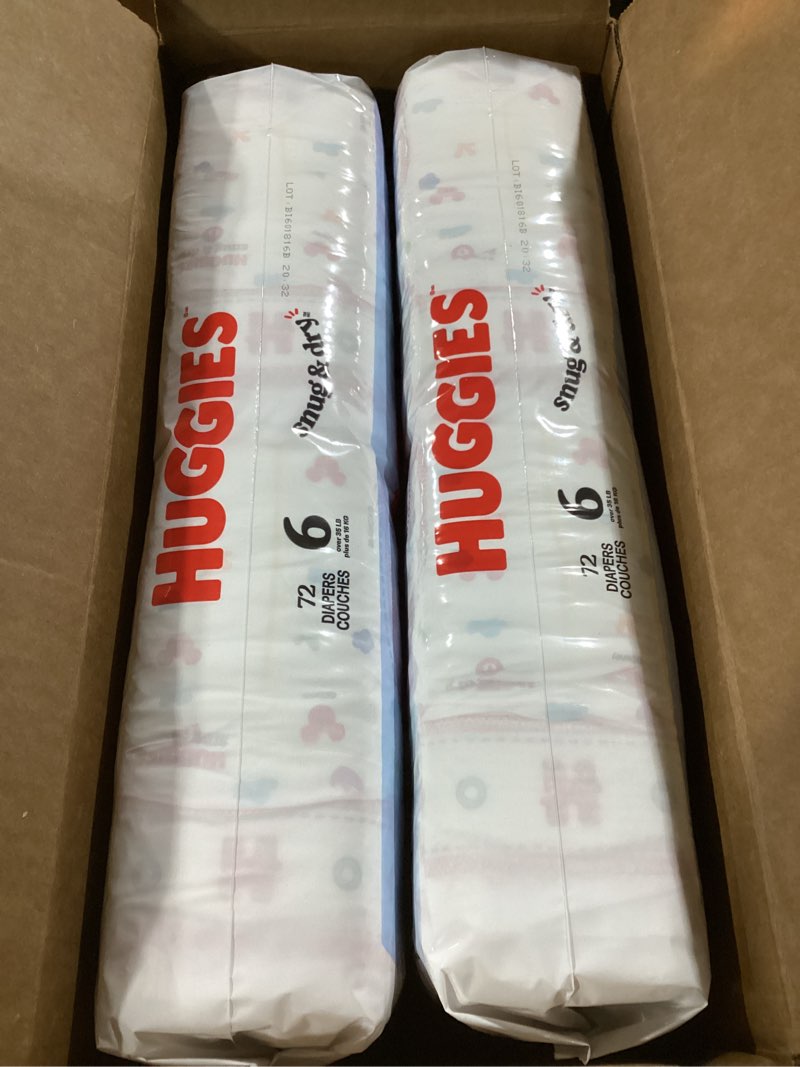 Condition photo showing New/Like New for huggies snug & dry disposable diapers - econ+ pack - size 6 - 144ct
